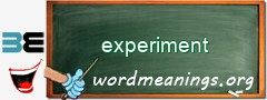 WordMeaning blackboard for experiment